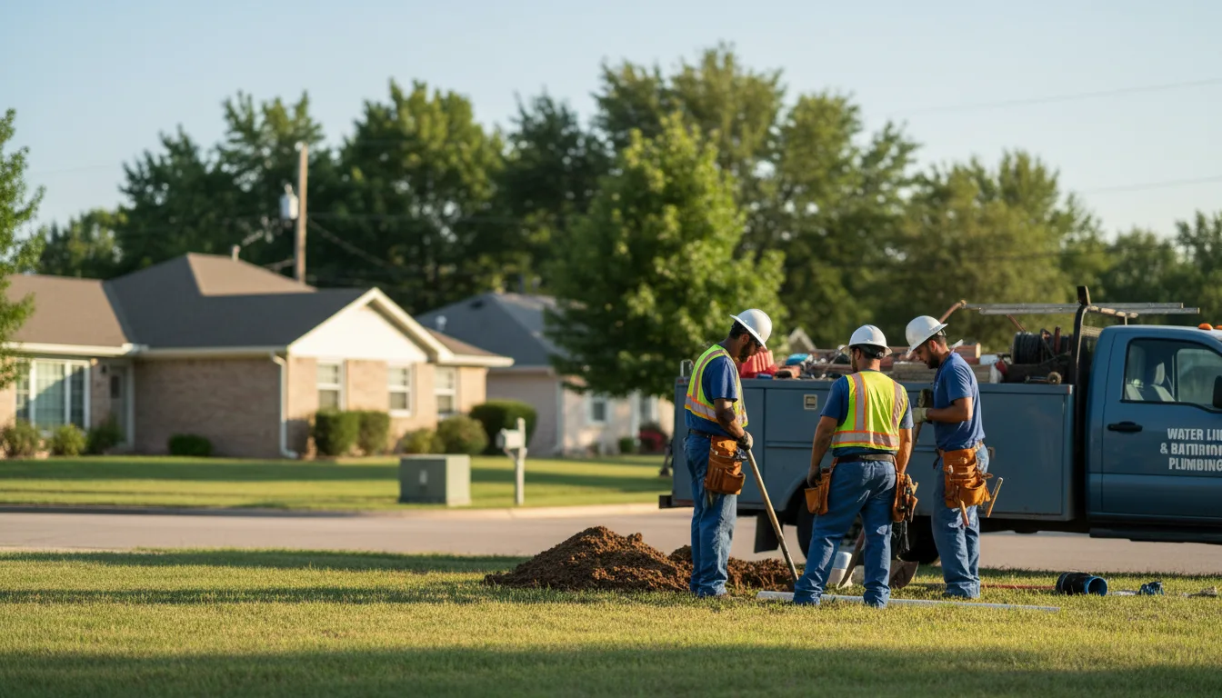 Residential water line and bathroom plumbing service in Walnut, MS